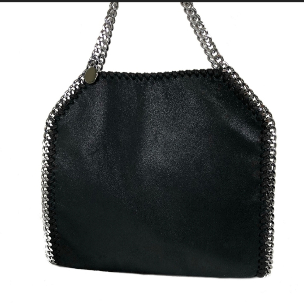 Hipe Fashion Stellar Falabella mini chain tote crossbody- black vegan bag
